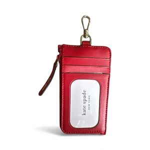 NWOT Kate Spade Red Leather ID Card Case NWOT